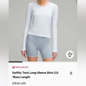 LULULEMON SWIFTLY RACE LENGTH WINDMILL